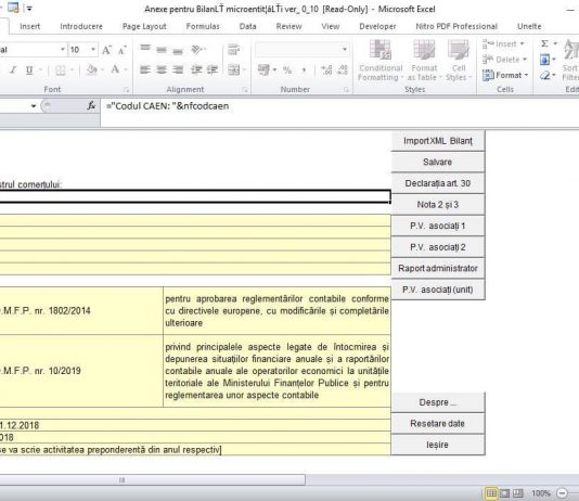 NEWS – aplicatie, care pe baza importului fisierului XML generat de bilant, face notele aferente