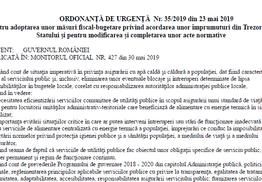 OUG 35/2019 – declarație unică la ghișeu (NOU) și restituire taxa auto fără compensare