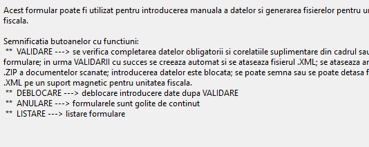 Semnificația butoanelor cu funcțiuni – în formularele de bilanț de la 31.12.2018 (util)