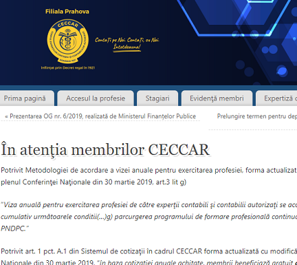 În atenția membrilor CECCAR – parcurgerea programului de formare profesională