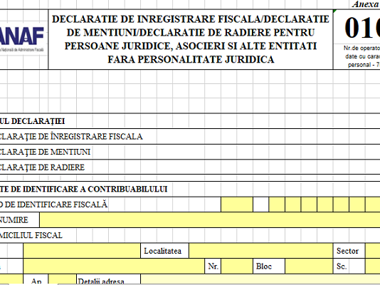 Declarația 010 – modelul valabil în 2020, gratuit și editabil (în format Excel)