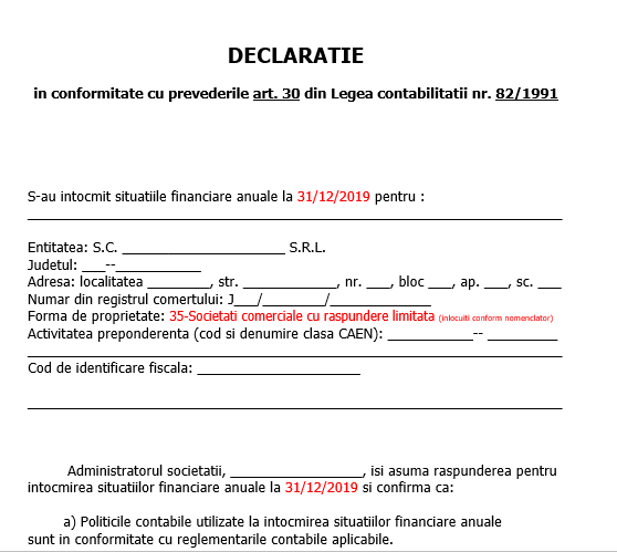 Nomenclator registrul comertului