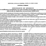 OUG nr. 53/2020 – modificarea și completarea unor acte normative privind măsuri de protecție socială (OUG 30/2020)
