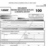 OPANAF nr. 935/2020 – noul model al D 100 (cu reflectarea bonificației)