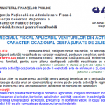 Regimul fiscal aplicabil veniturilor din activități cu caracter ocazional desfășurate de zilieri – generalități (ANAF)
