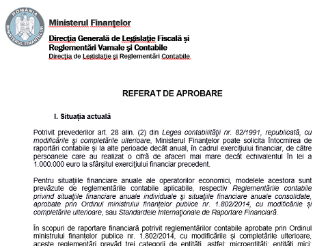 Bilanț/Raportare Contabilă 30.06.2021 – MFP a publicat noul proiect de ordin (info modificări/noutăți si termene)