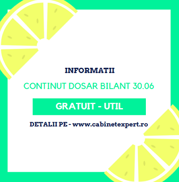 Ce se anexează la dosarul bilanțului semestrial/raportării la 30.06.2021 – precizări utile