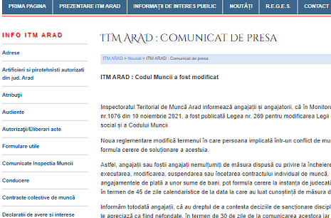 ITM (oficial) – Codul Muncii a fost modificat! oficiale de trebuie ținut cont | CabinetExpert.ro - blog contabilitate