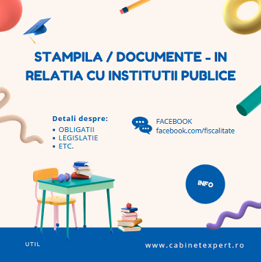 IMPORTANT (2022) – solicitare ștampilă instituții publice, aplicare ștampilă instituții publice, interzicere solicitare copii documente