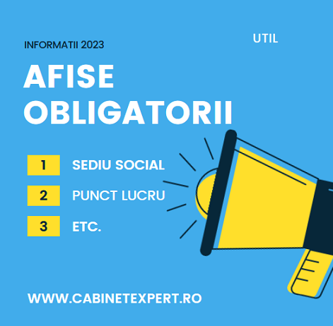 Ce trebuie să se afișeze la orice magazin/punct de lucru (actualizat 2023) – afișe obligatorii comercianți/prestatori servicii/etc.