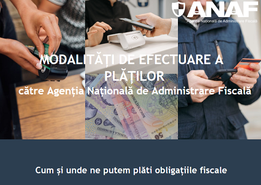 Cum și unde ne putem plăti obligațiile fiscale in anul 2023 – broșură oficială de la ANAF