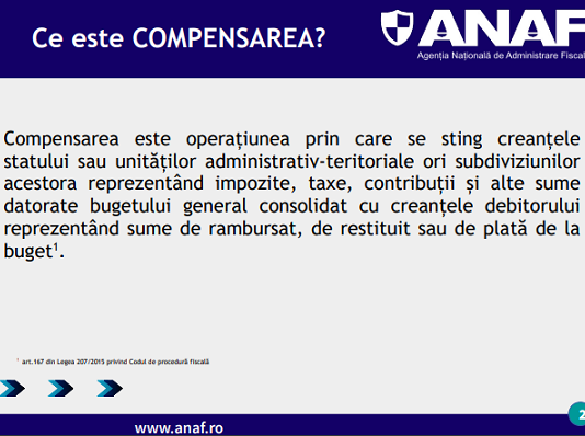 Broșura privind compensarea obligațiilor fiscale (2023) – material oficial de la ANAF