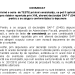 TESTE privind consistența, ce pot fi aplicate asupra datelor raportate prin XML aferent declarației SAF-T (D406) – pentru conformitatea depunerii
