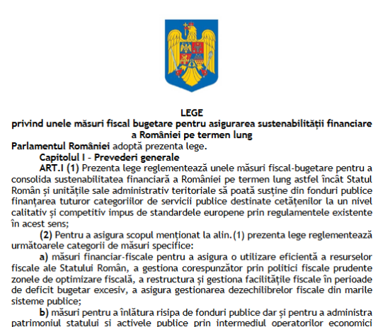 ATENTIE – MF a publicat proiectul de lege privind măsurile fiscal-bugetare ce se „vehiculau” in ultima perioadă