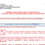 Modificările aduse Codului Fiscal de Legea 296/2023 – la Titlul X „Impozitul special pe bunurile imobile şi mobile de valoare mare” (tabel comparativ)