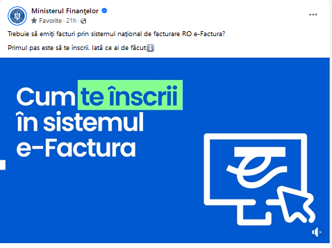 Cum te înscrii în sistemul național de facturare RO e-Factura ANAF – video oficial de la MF/ANAF