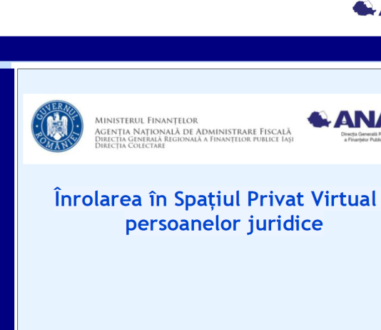 Înrolarea în Spațiul Privat Virtual a persoanelor juridice – material oficial ANAF (2024)
