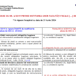 Modificări aduse OG nr. 6/2019 privind instituirea unor facilităţi fiscale(…) de OUG nr. 69/2024 (tabel comparativ oficial ANAF)