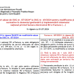 Modificări aduse de OUG nr. 87/2024 la OUG nr. 69/2024 pentru modificarea şi completarea unor acte normative în domeniul gestionării şi implementării sistemului naţional privind factura electronică RO e-Factura
