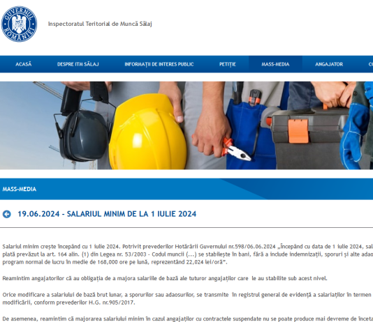 Salariul minim de la 01 iulie 2024 – precizari oficiale ITM, aproape de termenul de modificare al acestuia…