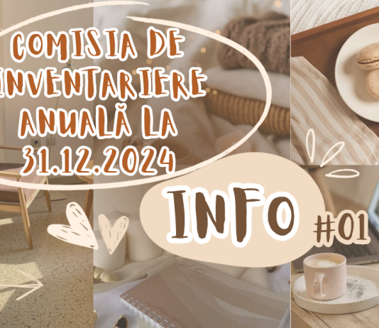 Comisia de inventariere anuală la 31.12.2024 (util) – condiții corespunzătoare de lucru ce trebuie create