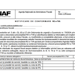 OPANAF nr. 6234/2024 – model și conținut pentru formularul „Notificare de conformare RO e-TVA” și procedura de transmitere a notificării