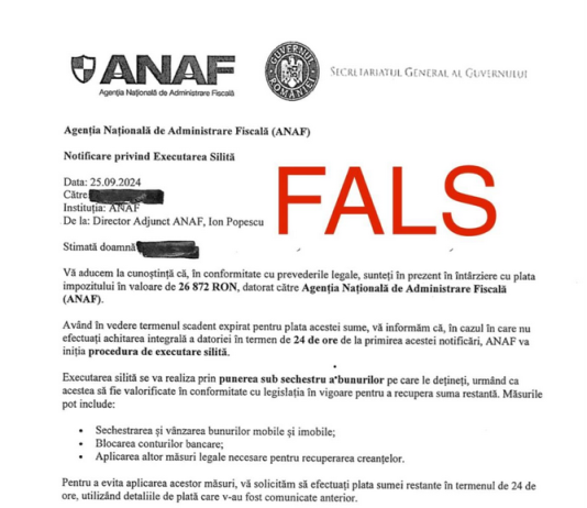 ATENTIE – o noua serie de e-mailuri false în numele ANAF (comunicat oficial)