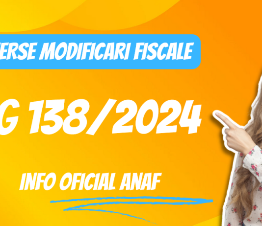 OUG nr. 138/2024 – info oficial despre diversele modificări fiscale ce vor aparea din 01.01.2025 (e-Transport, e-TVA, e-Factura, contabilitate, etc.)