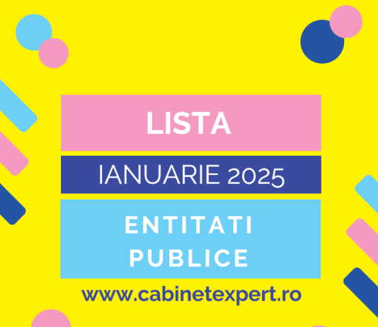 Lista entităților publice (actualizata la 01.01.2025) – fișier necesar pentru RO e-Factura (in relația B2G)