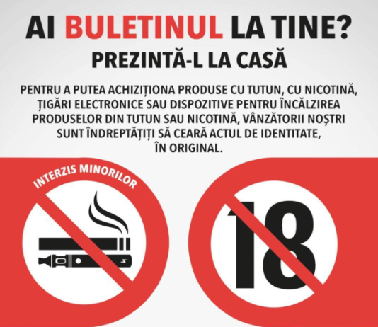 Model placheta obligatorie (ordin tutun) – solicitata de Autoritatea Națională pentru Protecția Consumatorilor (ANPC) in cazul unui control