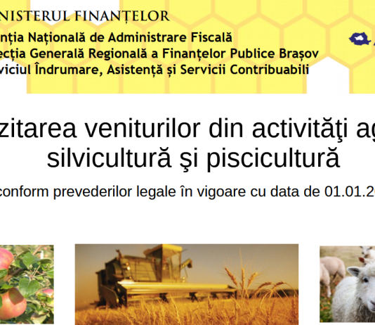 ANAF – impozitarea veniturilor din activități agricole, silvicultură și piscicultură (conform prevederilor legale în vigoare cu data de 01.01.2025)