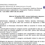 Miercuri, 30 aprilie 2025 – termen limită pentru depunerea declarației informative SAF-T (D406)