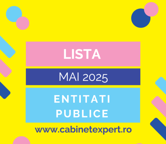 Lista entităților publice (actualizata la 01.05.2025) – fișier necesar pentru RO e-Factura (in relația B2G)