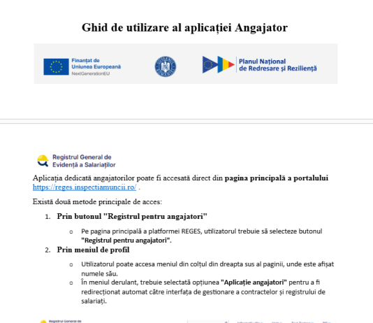 ITM (oficial) – manual de utilizare pentru REGES Online