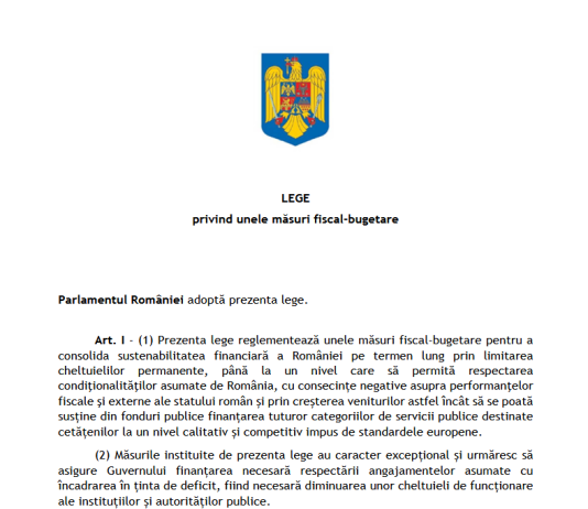 NEWS – Ministerul de Finanțe a publicat proiectul privind unele măsuri fiscal-bugetare (creștere TVA la 21%, impozit dividende 16%, etc.)