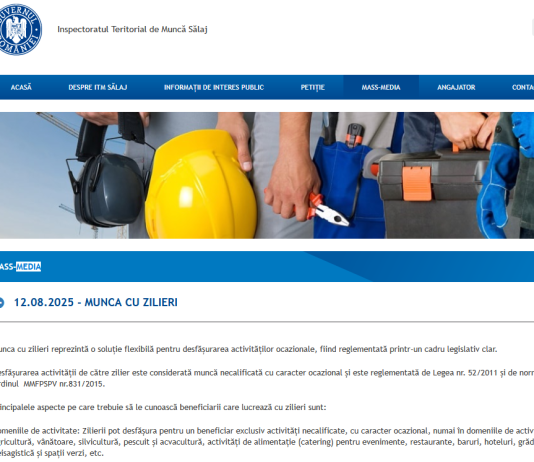 Munca cu zilieri – precizări actualizate la nivelul anului 2025 (oficial ITM)