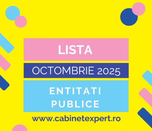 Lista entităților publice (actualizata la 01.10.2025) – fișier necesar pentru RO e-Factura (in relația B2G)