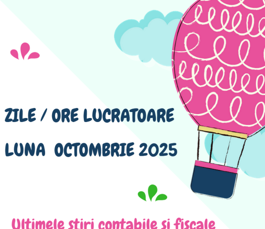Care este numărul de zile lucrătoare (și ore) pentru luna OCTOMBRIE 2025 – pentru CIM cu normă întreagă sau CIM cu timp parțial (info)