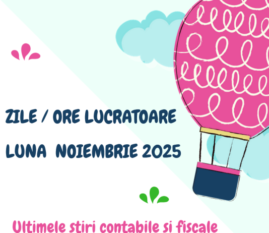 Care este numărul de zile lucrătoare (și ore) pentru luna NOIEMBRIE 2025 – pentru CIM cu normă întreagă sau CIM cu timp parțial (info)