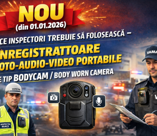 NOU (din 01.01.2026) – ce inspectori trebuie sa folosească înregistratoare foto-audio-video portabile de tip bodycam/body worn camera