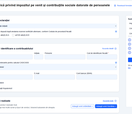 NOU – Declaraţia Unică (212) se va completa intr-o aplicatie web si nu in PDF inteligent (ca pana acum)