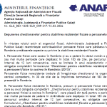 Depunerea chestionarelor pentru stabilirea rezidenței fiscale a persoanelor fizice – oficial ANAF (2026)