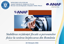 Stabilirea rezidenței fiscale a persoanelor fizice la sosirea în/plecarea din România – material oficial ANAF (2026)