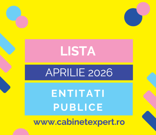 Lista entităților publice (actualizata la 01.04.2026) – fișier necesar pentru RO e-Factura (in relația B2G)