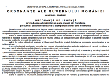 OUG nr. 32/2026 – privind accesul străinilor pe piața muncii din România, precum și pentru modificarea și completarea unor acte normative