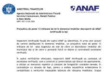 ANAF – prejudiciu de peste 13 milioane de lei în domeniul imobiliar descoperit de ANAF Antifraudă