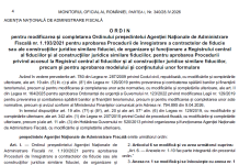 Modificăre procedura înregistrare fiducii – noutati aduse de OpANAF nr. 505/2026 (info ANAF)