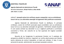 A.N.A.F. lansează acțiuni de verificare asupra companiilor care au achiziționat bunuri de lux și au dezvoltat amenajări de agrement fără justificare economică