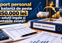 Aport personal în balanță de peste 350.000 lei: ce soluții legale și contabile există?
