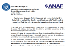Autoturisme de peste 7,2 milioane de lei, comercializate fără îndeplinirea obligațiilor fiscale, identificate de ANAF Antifraudă în cadrul verificărilor privind comerțul cu autoturisme second-hand